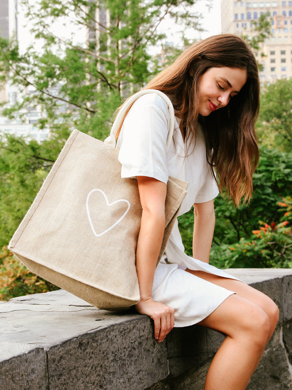(Copie) Jute Canvas Market Bag - Love